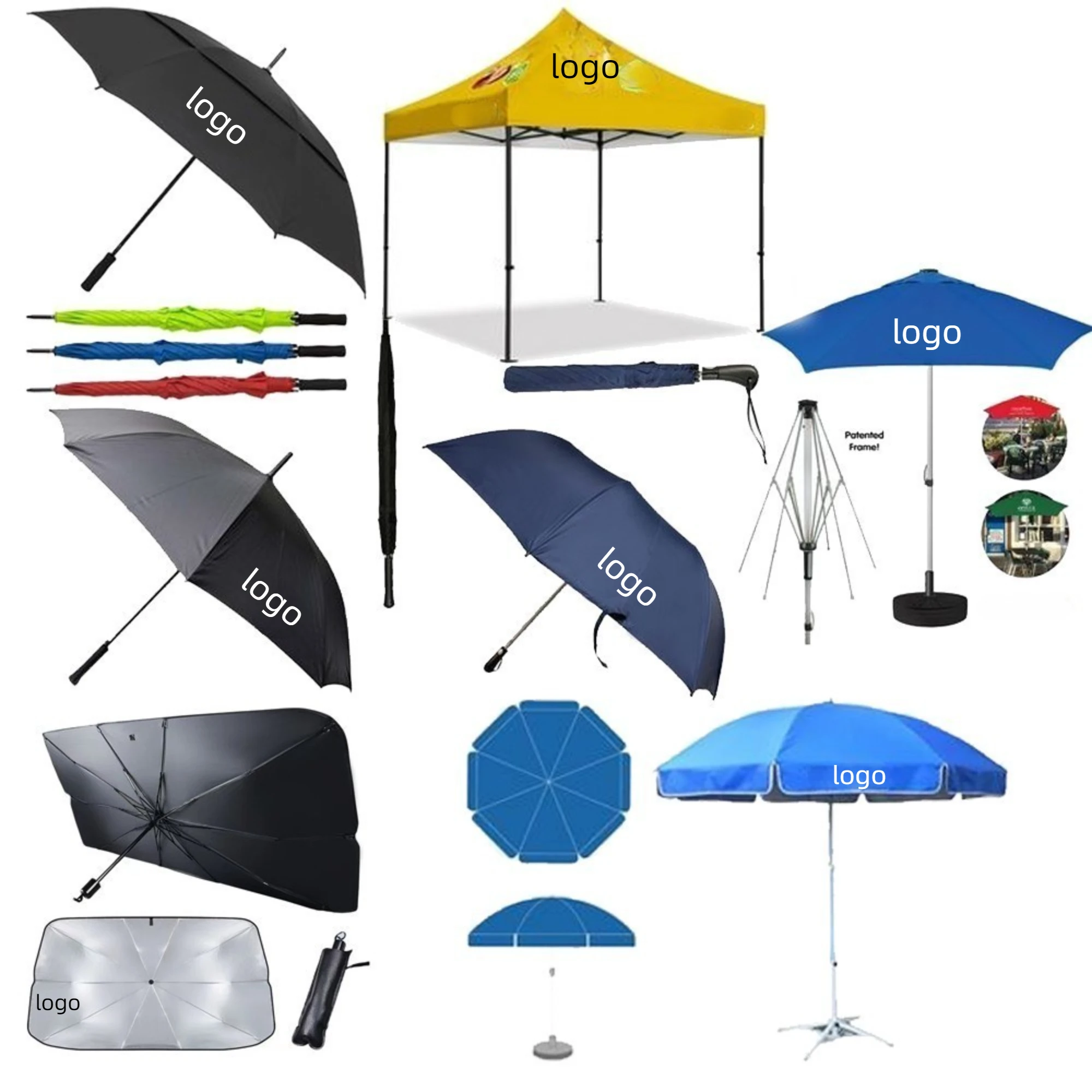 Auto Open Suppliers manufacturer 30 inch large windproof logo prints big luxury promotional branded custom golf umbrella