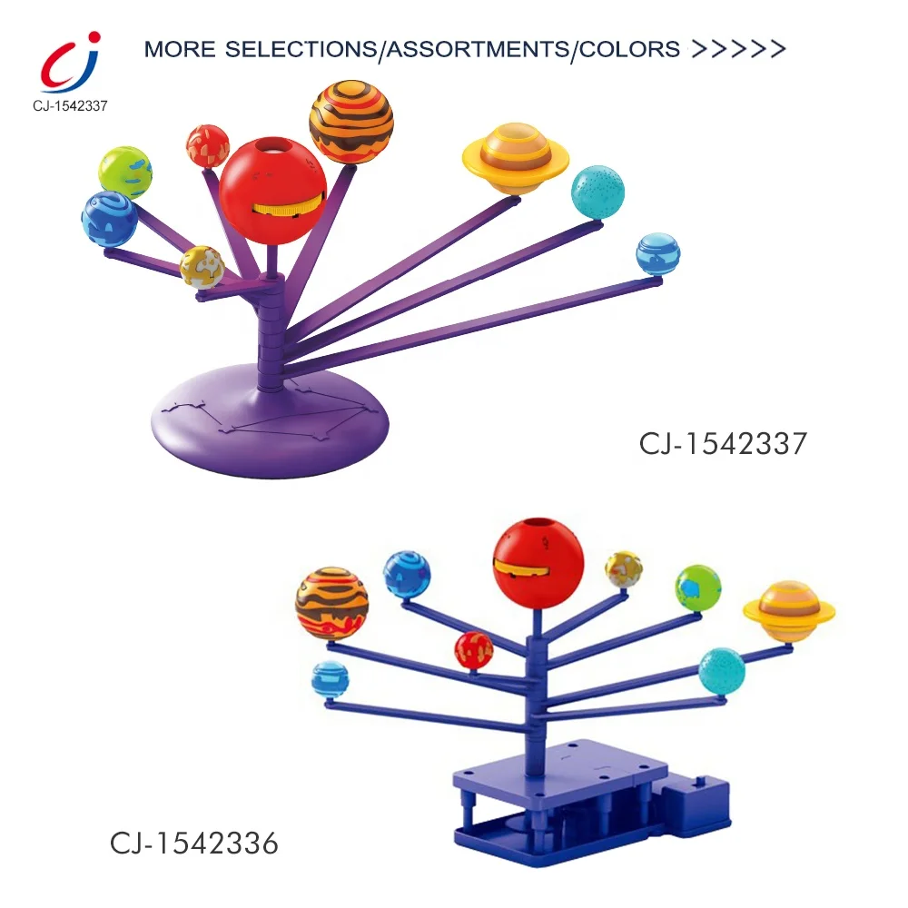 Chengji mini planets toy DIY colored projection educational science solar system plastic planets toy