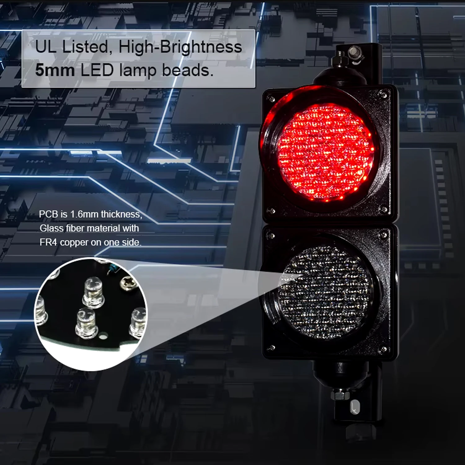 Производитель мини красный зеленый сигнальный Модуль 12 В огни маленький 4 дюйма 100 мм светодиодный светофор