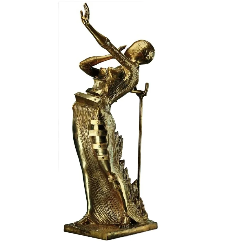 Custom Made Famous Artists Salvador Dali Sculpture Nude Metal Dancing Woman Girl Bronze Sculpture Statue
