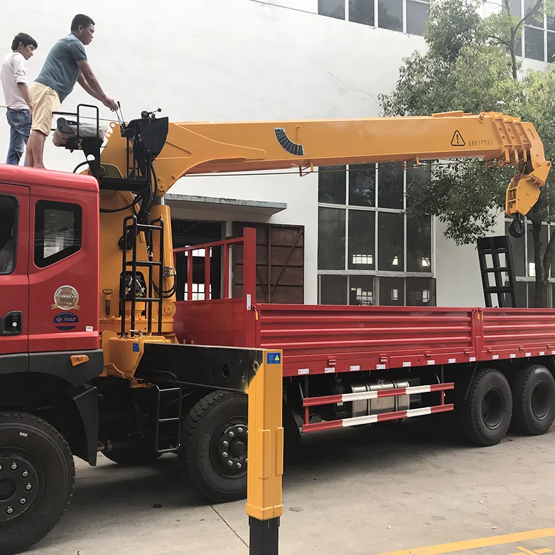 Hydraulic Pickup Lorry Crane 10T 12 Ton 14 Ton 15 m Hoisting Lifting Straight Boom Crane Truck Mounted For Sale