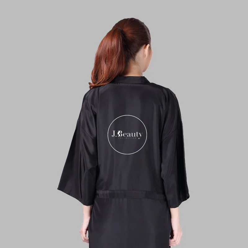Custom logo hair salon robe for hairdressing salon