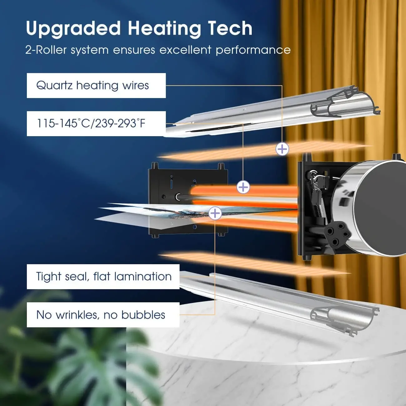 2022 Advanced Desktop 320mm/min Electric and Manual Cold and Hot Laminating Machine A4