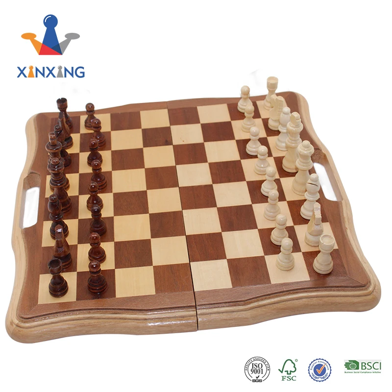 manufacturer direct  international fold chess game wooden chess set chess box for pieces storage