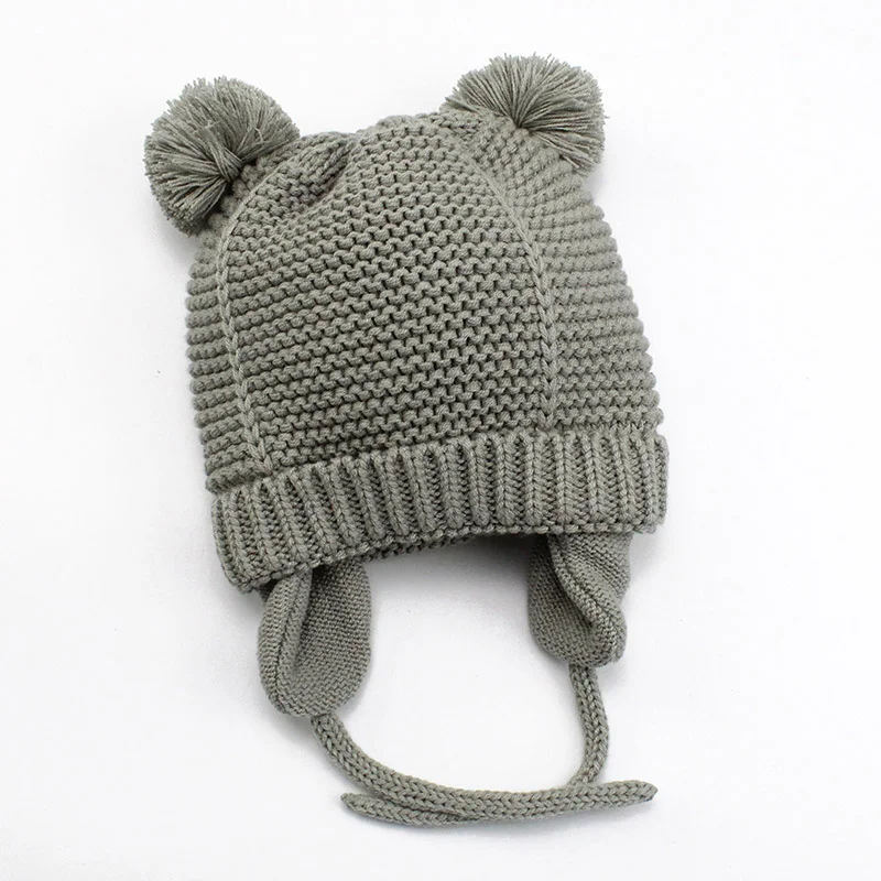 Wholesale knitted baby boy girl winter warm hat beanie hats for kids children winter hat bonnet