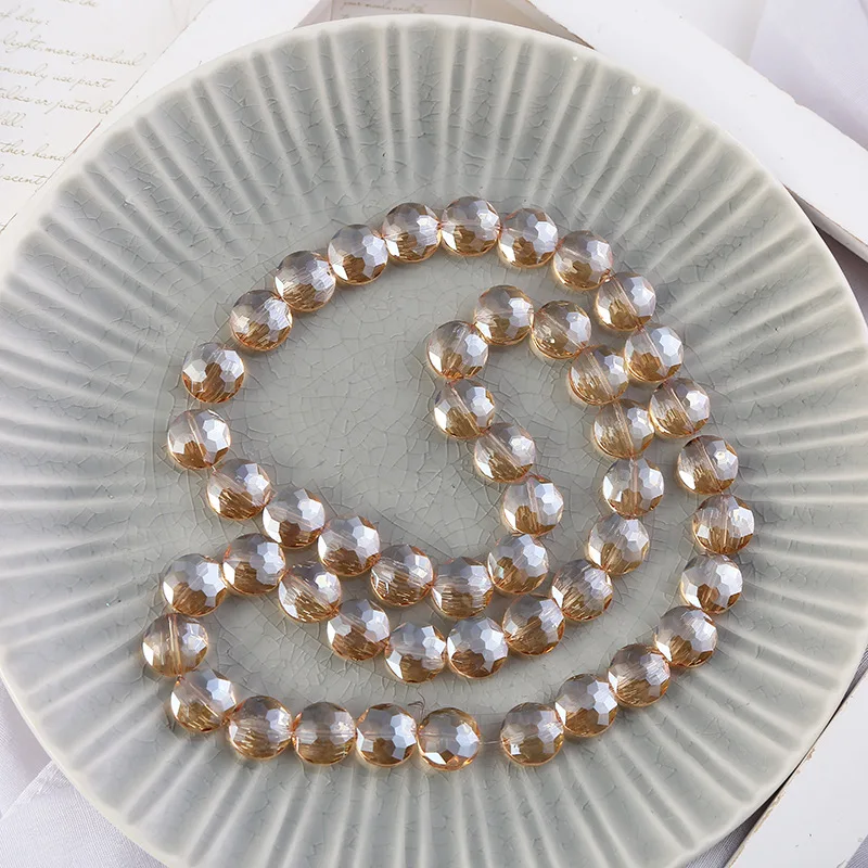 14mm Clear Faceted Crystal Beads Flat Loose Cabochon Facet Crystal Glass Beads Jewelry Making Crystal Crafts Czech Glass Beads