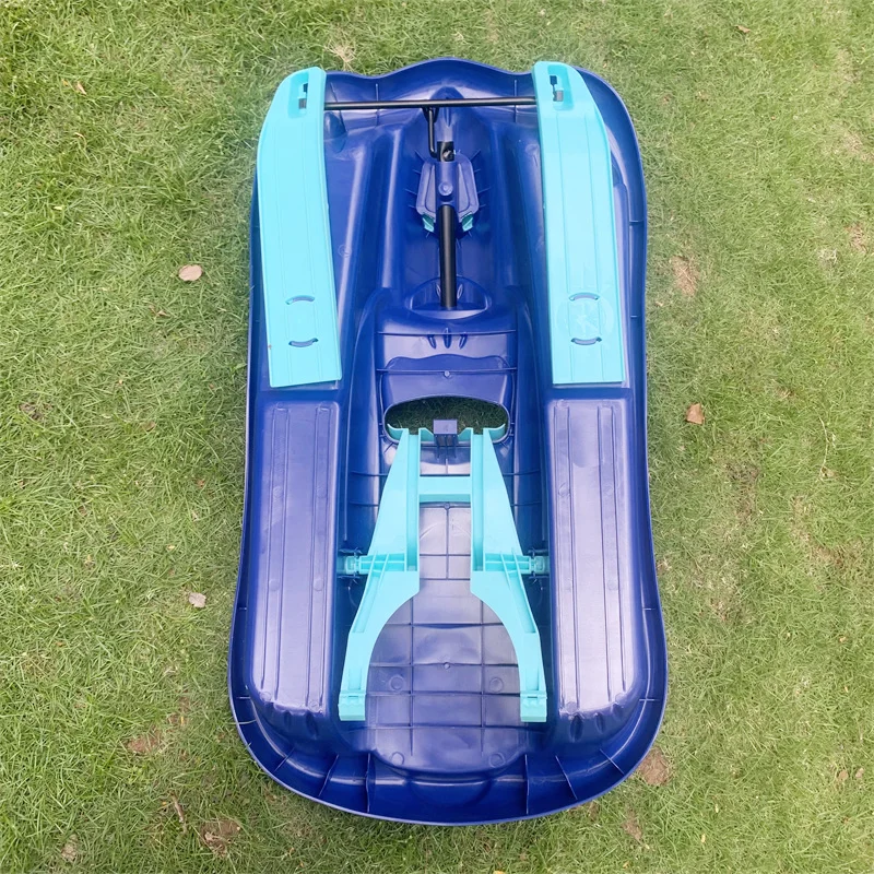 2022 NEW DEVELOPED  Plastic HDPE sledge snow scooter sleds with break WINTER  slide wholesale price