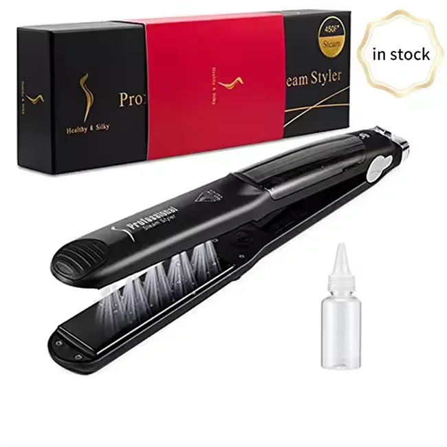 Wholesale Professional Steam Pod strong infrared Hair Straightener Custom Logo Titanium Irons Private Label Ceramic Flat Iron