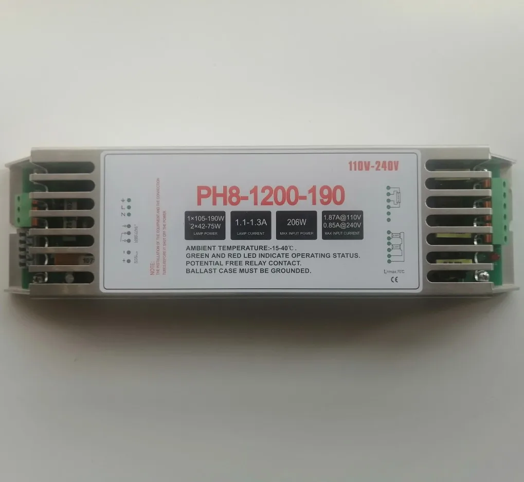 105w 127w 190w 206w Амальгама УФ лампа Электронный балласт 1,1-1.3A ультрафиолетовая лампа драйвер PH8-800-155 PH8-1200-190 PH8-2100-200