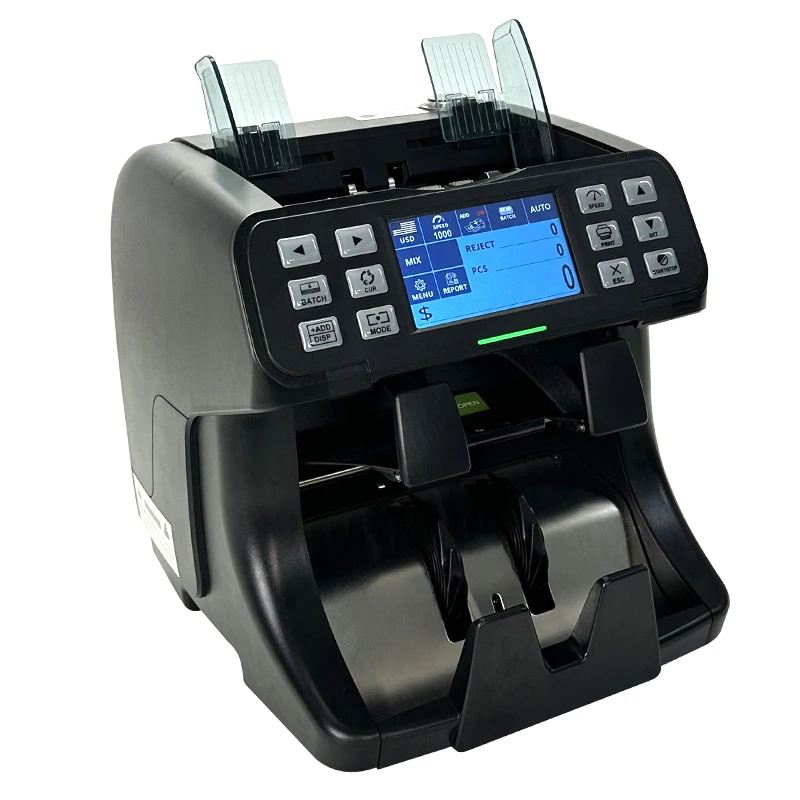 Touch panel Display 2 CIS Value counter Money detector USD EUR  PKR IQD CFA XOF XAF Mixed notes Bill Counting Machine