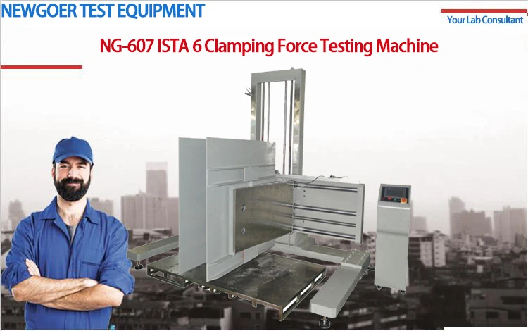 ISTA 6 Clamping Force Testing Machine, ASTM D6055 Package Clamp Handling Tester Horizontal Compression Tester Manufacturer