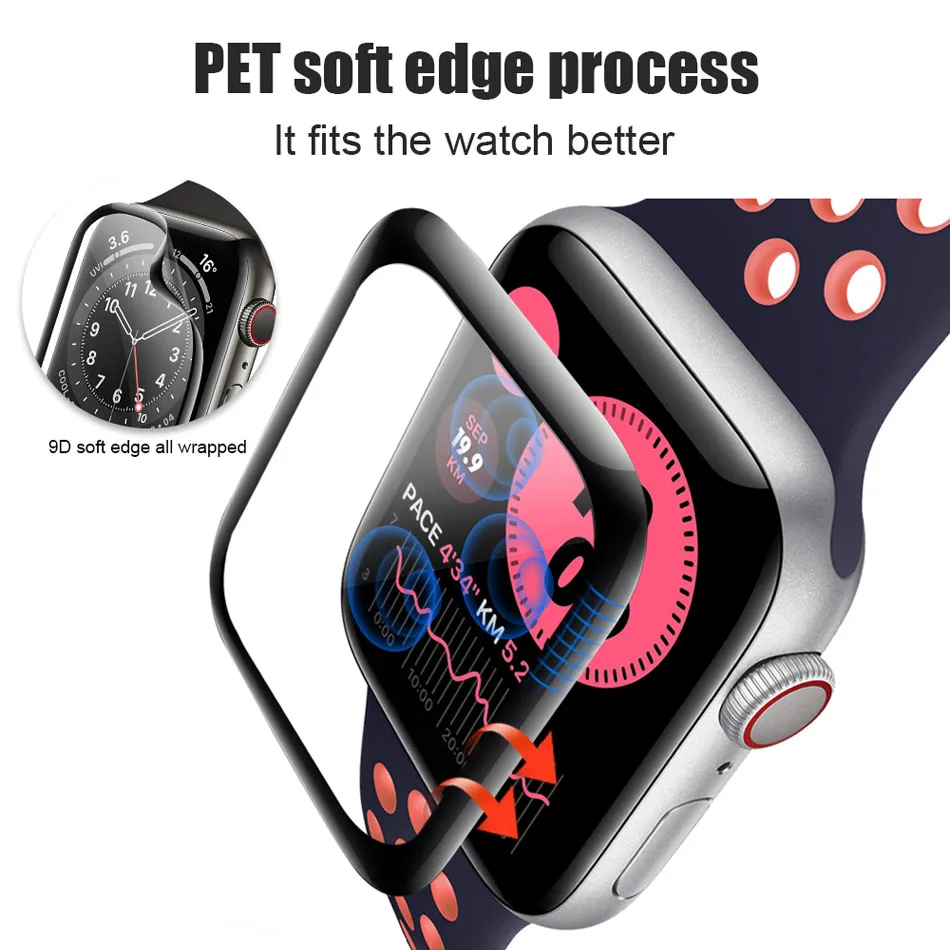 Прозрачное закаленное стекло COOLYEP для защиты экрана Apple iWatch Watch 7 41