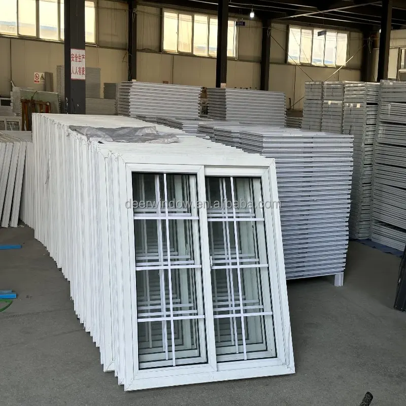 Deer PVC sliding window design UPVC double glazed sliding windows