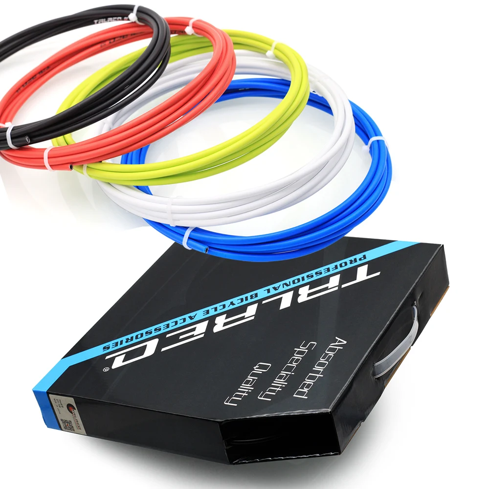 TRLREQ Shift Derailleur Wire For Bicycle Brake Cables & Shift Cable 4mm/5mm MTB Road Bike Brake Cable Line Pipe 50 meters in box