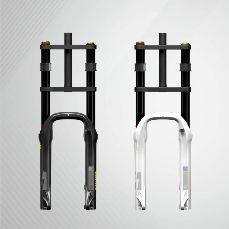 Mountain Bike Aluminum Alloy Front Fork Shoulder-Controlled Shock Absorber Lockable Mechanical Fork 26/27.5/29 Inch Spring Front