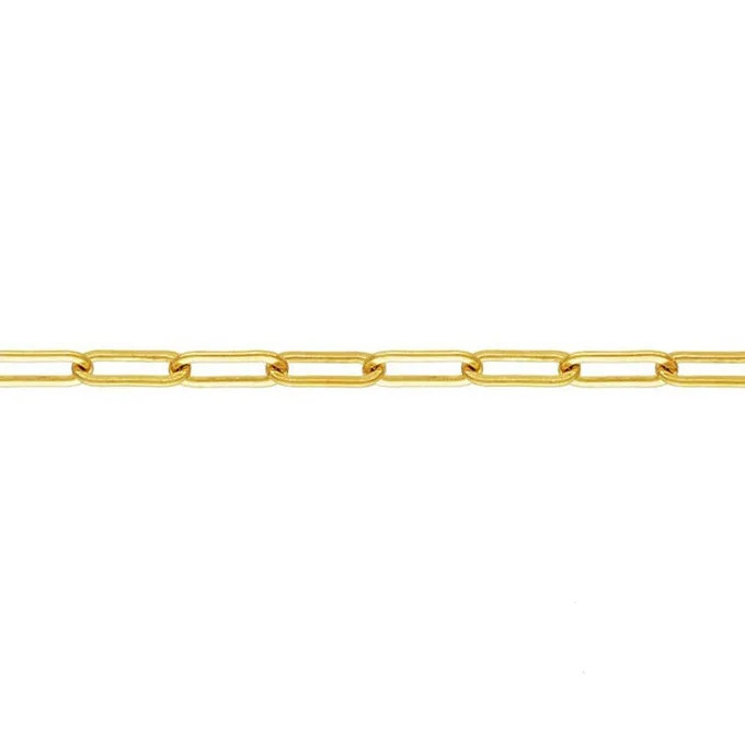 
GFR031 14K Gold Filled Flat Cable Chain Footage 2.5mm Width Elongated Extender Chains 