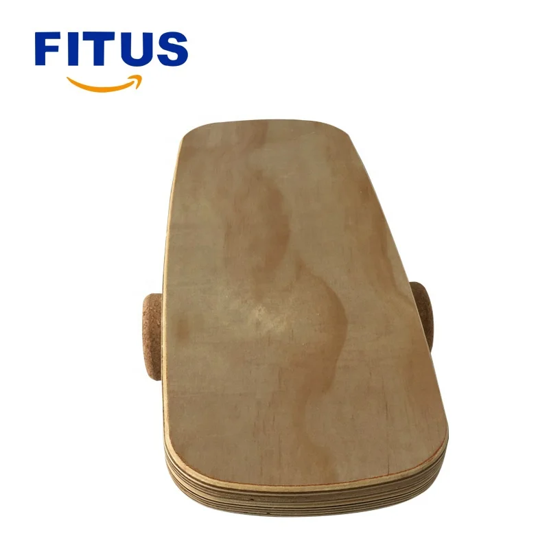 
FITUS Wooden Balance Board With Natural Cork Roller For Balance Training 
