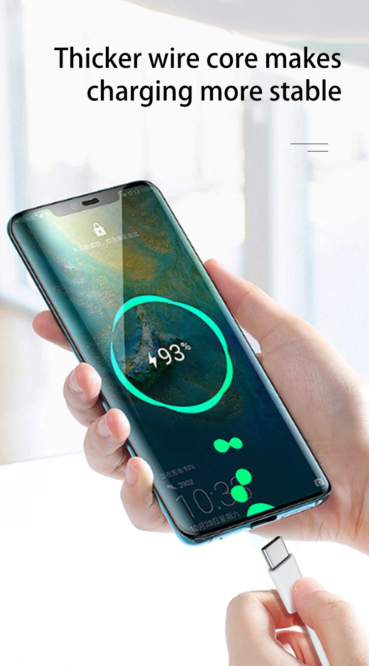 1m 2m usb dual type c cable fast charging cable white and black usb c cable