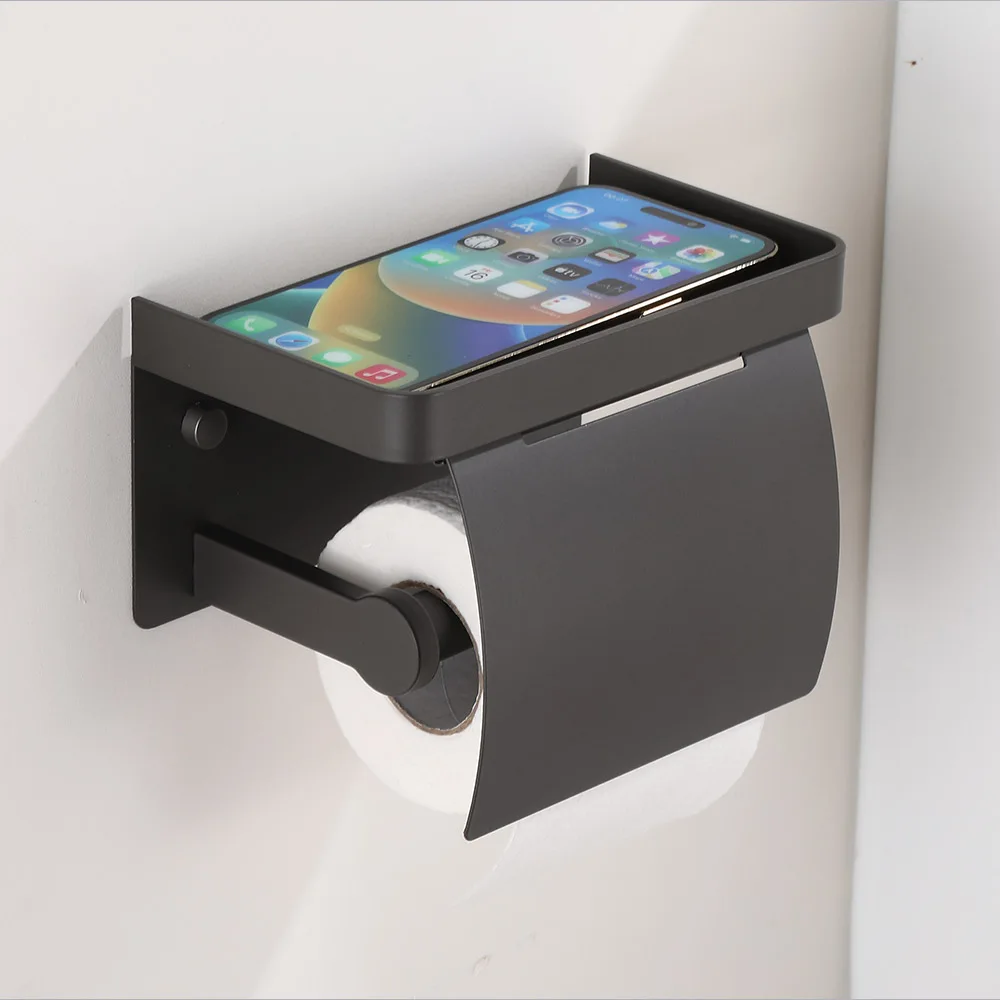 Self Adhesive Toilet Paper Holder Toilet Roll Holder Toilet Paper Holder with Shelf