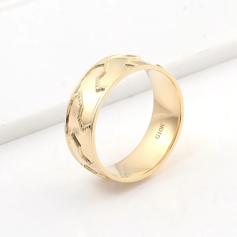 2022 Latest Customized Hip Hop Mens Solid Gold Ring Jewelry 10K 14K 18K Gold Mens Rings Hip Hop Rings for Men Wholesale Price
