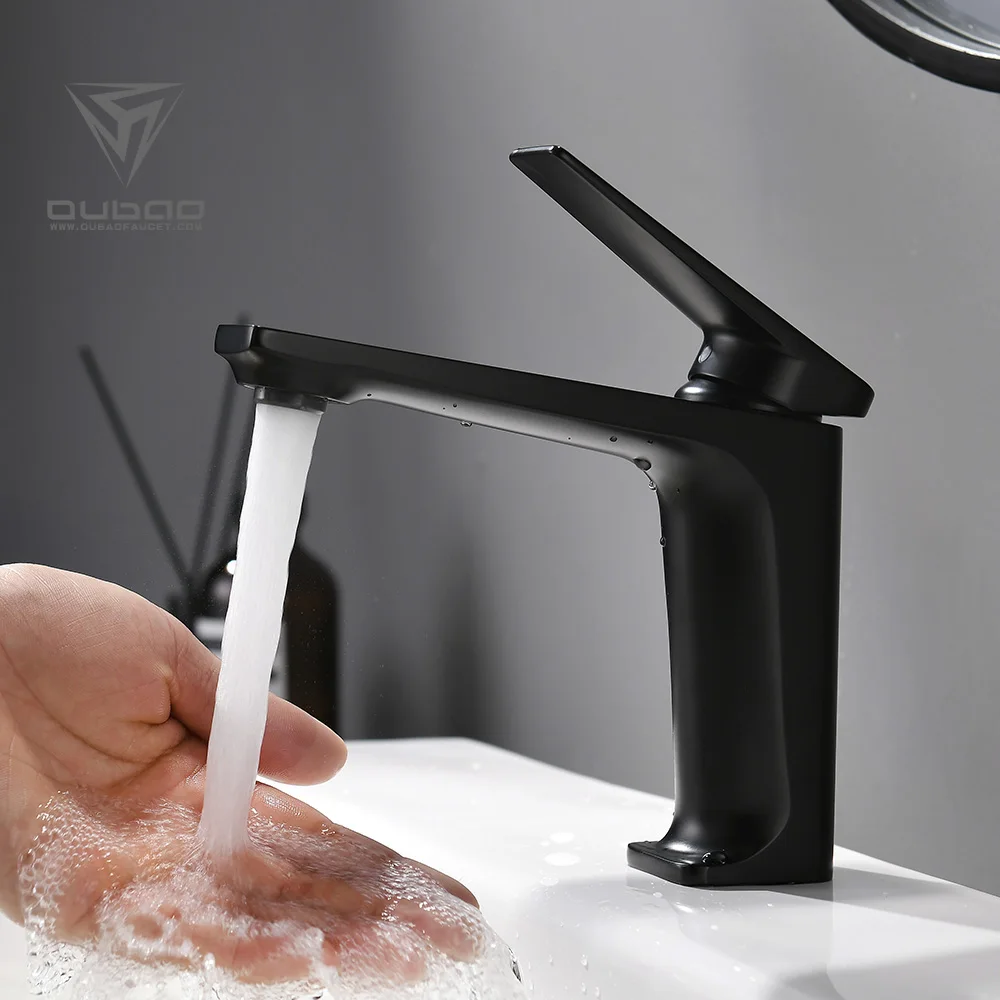 Competivity Price Good Quality Matte Black Bathroom Waterfall Basin Mixer Faucet