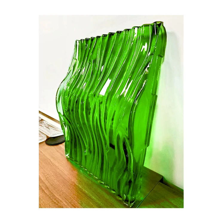 Ultra Clear Glass Brick Wave Water Pattern Arts And Crafts Decorative Glass Blocks Bricks Pieces Crystal Solid Color Glass Brick
