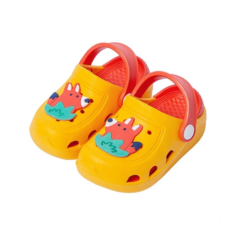 
Hot Selling Custom Shoe Decoration Bathroom Quiet Non-slip Wear-resistant Garden Shoes Baby Children Eva Clogs Sandals For Kids 