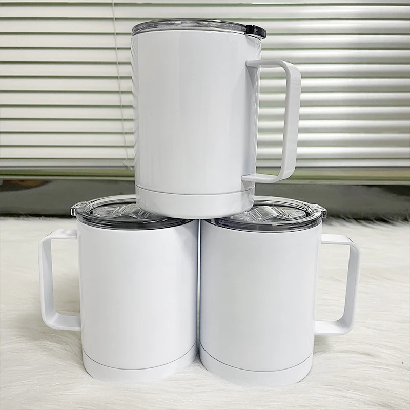 Blank Sublimation Water Tumbler 10oz DIY Heat Transfer Coffee Mug Double Wall Sublimation Water Cup Stainless Steel Travel Mug