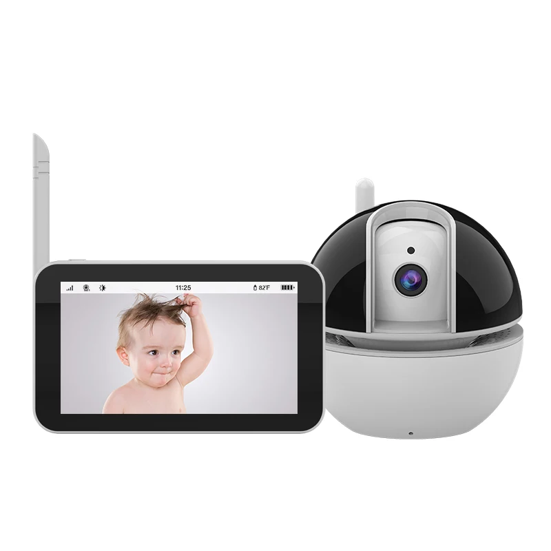 2021 Newest 5 Inch 720P Touch Screen Baby Monitors Camera Wholesale Support Pan/Tilt/Zoom Babyfoon Wireless Baby Video Monitor
