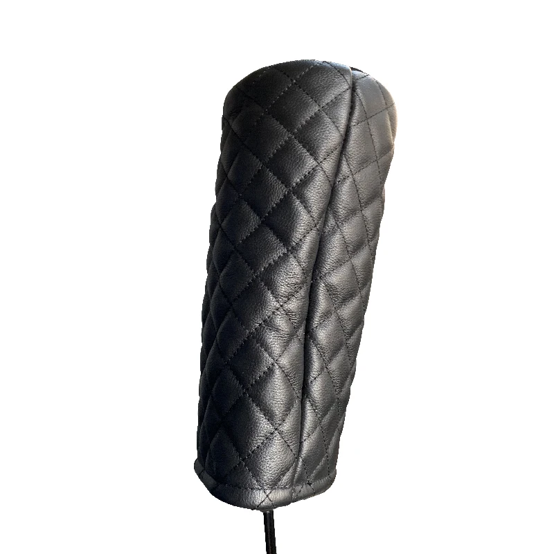 Genuine leather 460 cc Barrel golf driver wood custom headcovers Tube suede top golf club headcover with velour lining