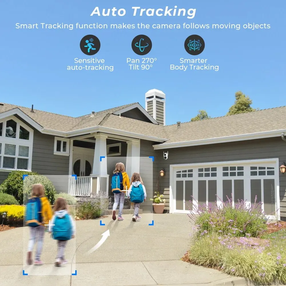 6MP(3MP*2) HD ICSEE Outdoor Waterproof Auto Tracking Motion Detection Two Way Audio Color Night Vision Dual Lens Wifi PTZ Camera