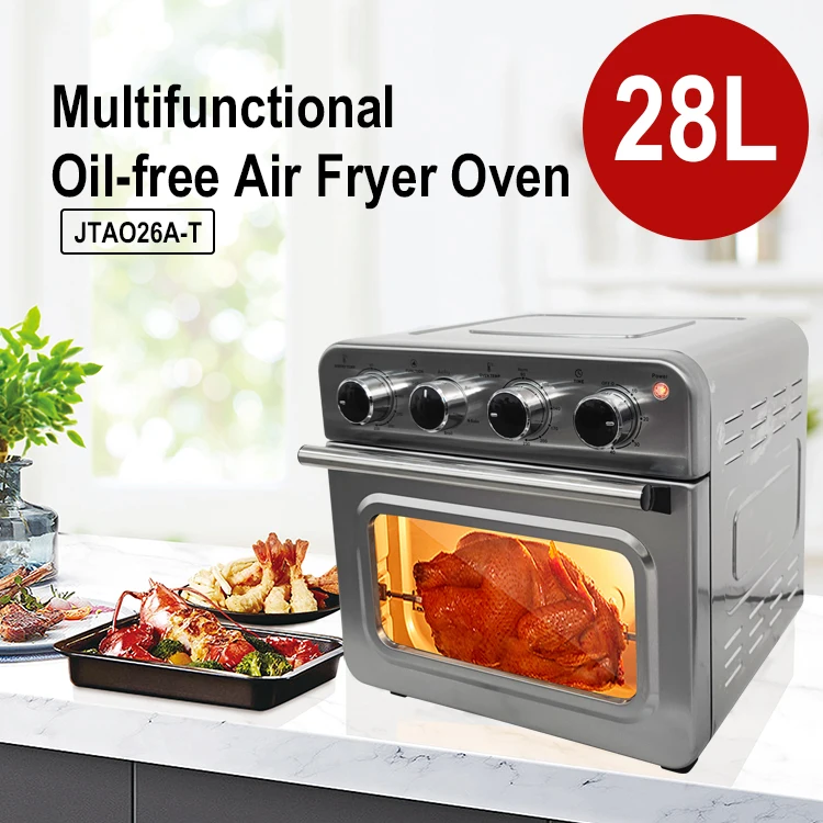 28l stainless air fryer oven 30l digital oil free oven 360 degree rotisserie