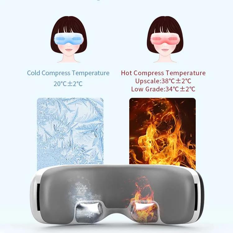 Healthpal OEM New Hot and Cold Eye Care Electric Eye Massager Heat Massage Vibration Tool Machine Instruments Equipment