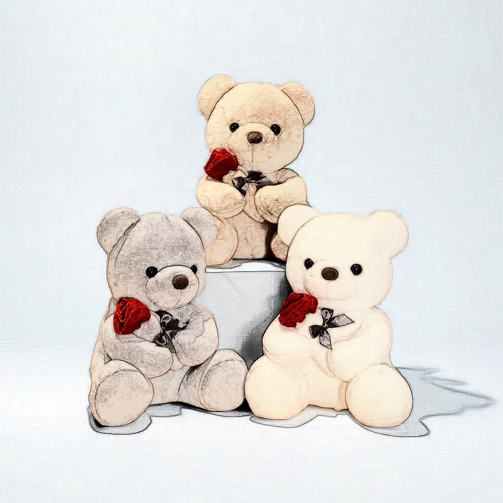 High Quality 3 Colors Teddy Bear With Hoodies Stuffed Bear Plush Toys Doll Custom Make Plush Teddy Bear Toy With T shirt