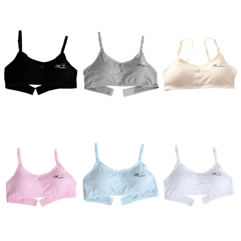 
Teen Girls Underwear Soft Padded Cotton Bra Young Girls for Yoga Sports Running Breathable Bra 12-18Y 