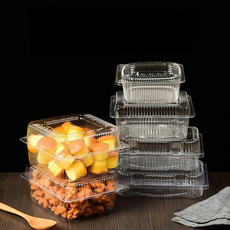 Great Quality Reusable Clear Blister Plastic Box Clamshell Takeout Trays