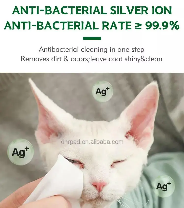 Anti-bacterial cleaning pet cleaning products cat dog wipes eyes ears teeth deodorant dog wipes Biodegradable