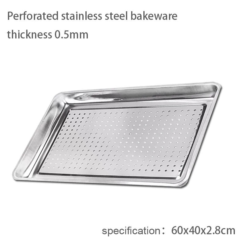 Bakery rectangular cake pan bakeware oven tray baking Perforated stainless steel pan