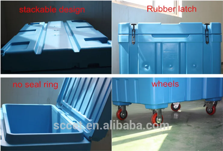 330L Insulated Dry Ice Poly Boxes Dry ice transport container dry ice chest made in shanghai