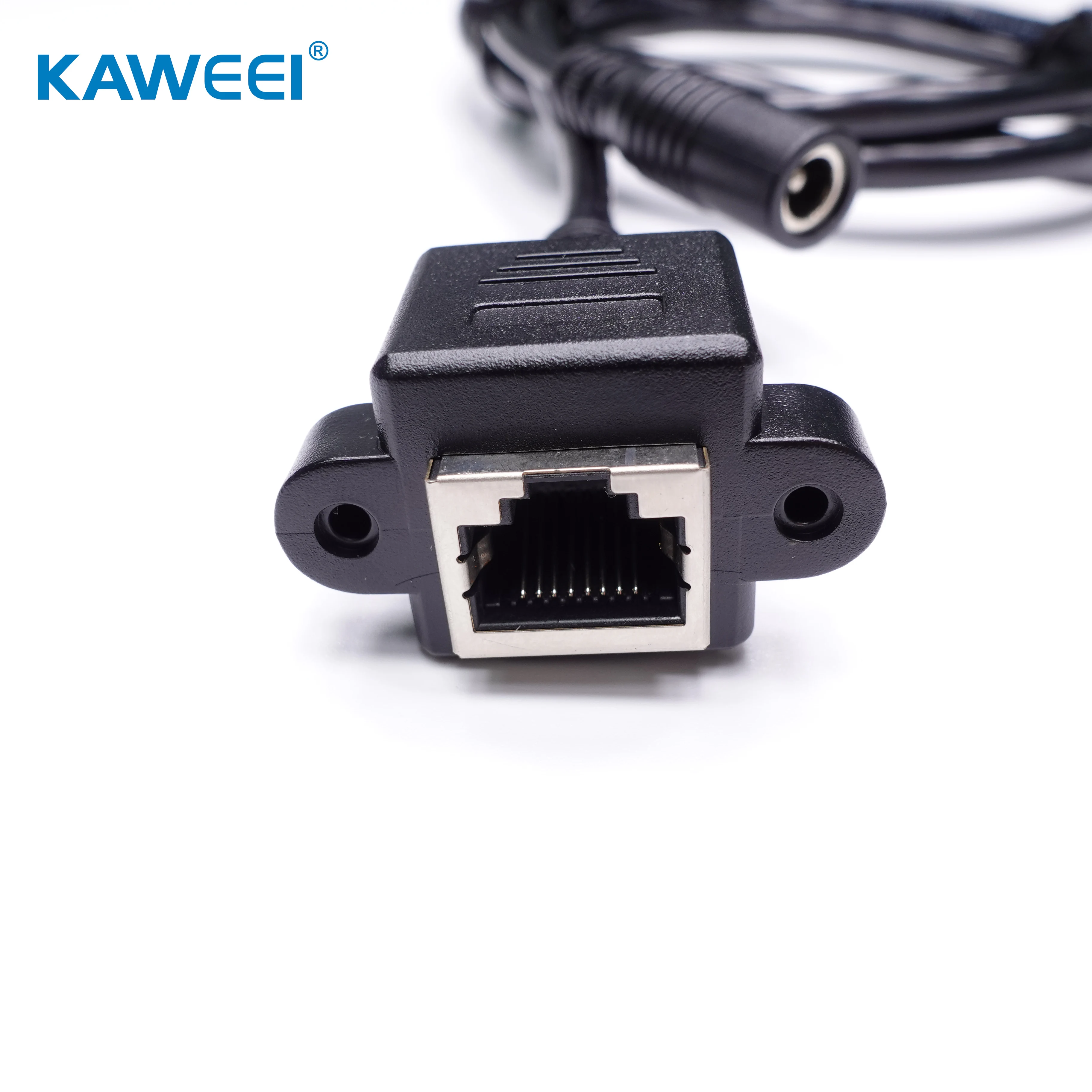 China factory customized cable assembly Communication cable RJ45 to female DC jack device wiring harness