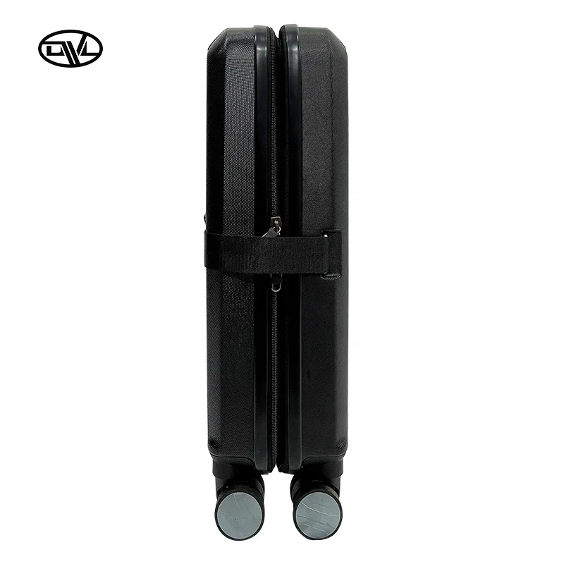 New design space freight-saving black color foldable detachable collapsible trolley luggage suitcase folding travel bag