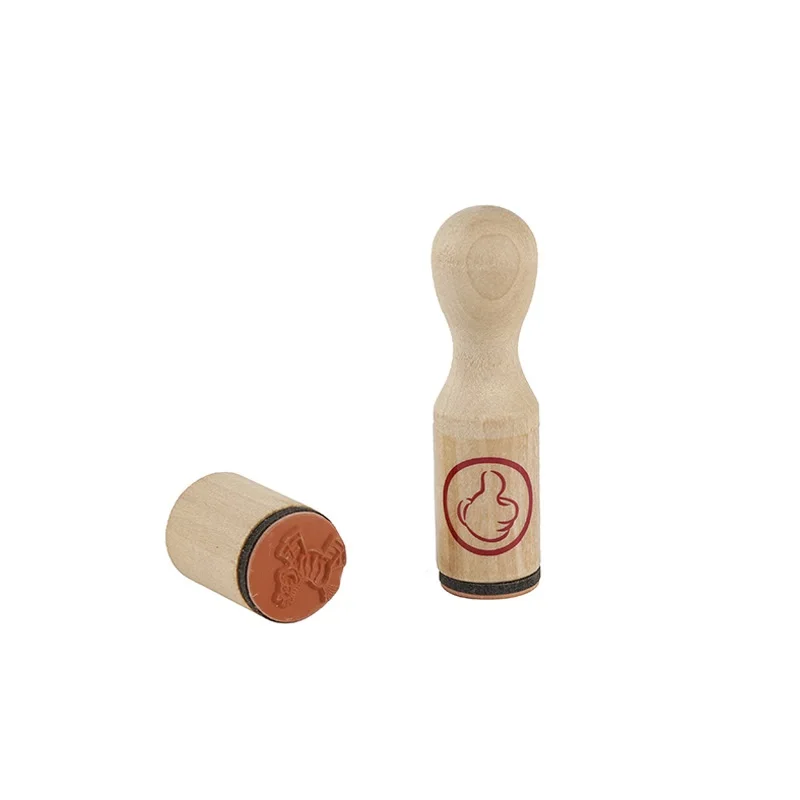 Factory Direct Sale Retro Birch Postmark Fine Stationery Custom Wood Stamp Handle Wooden Rubber Stamp