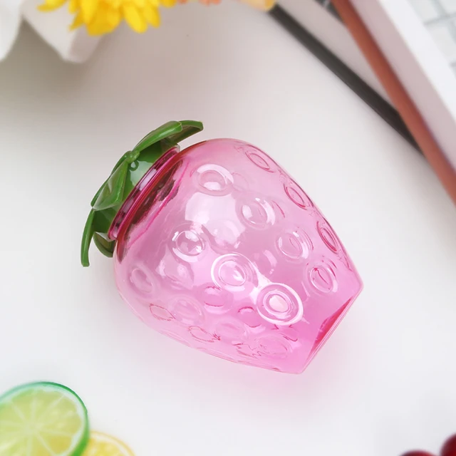 Transparent Food Grade Strawberry Type Water Empty Drink Disposable Juice Plastic Bottle