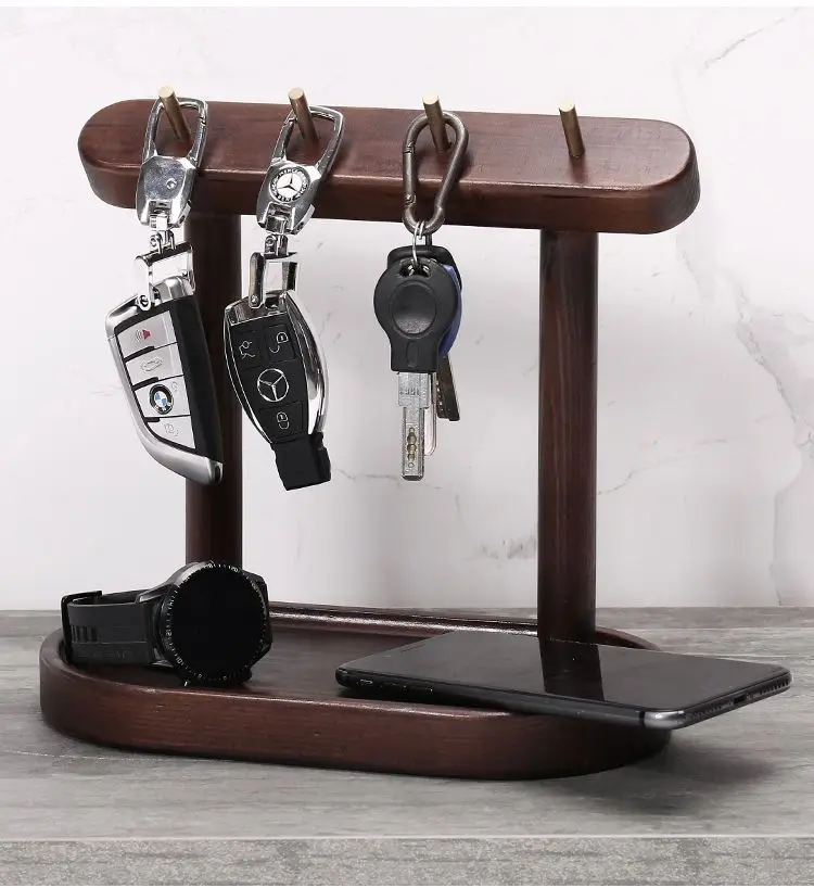 Desktop organizer Key mobile phone watch docking station coffee cup rack