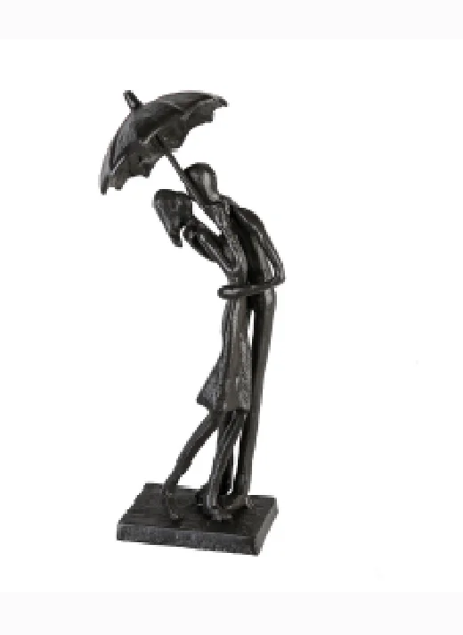Wholesale Metal Crafts Kissing Lover Sculpture Handicraft Ornaments for Home decoration