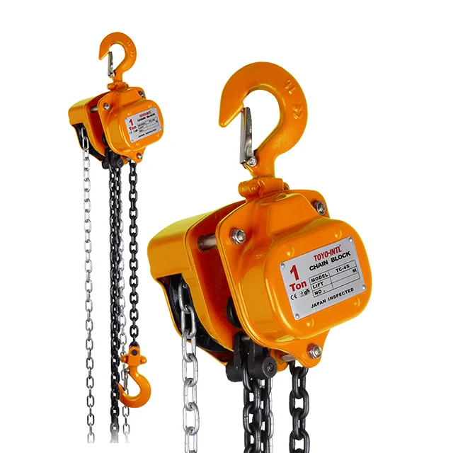 TOYO-INTL VC-A Type 0.5 Ton 1 2 5 Manual Chain Block Hand Hoist for Truss
