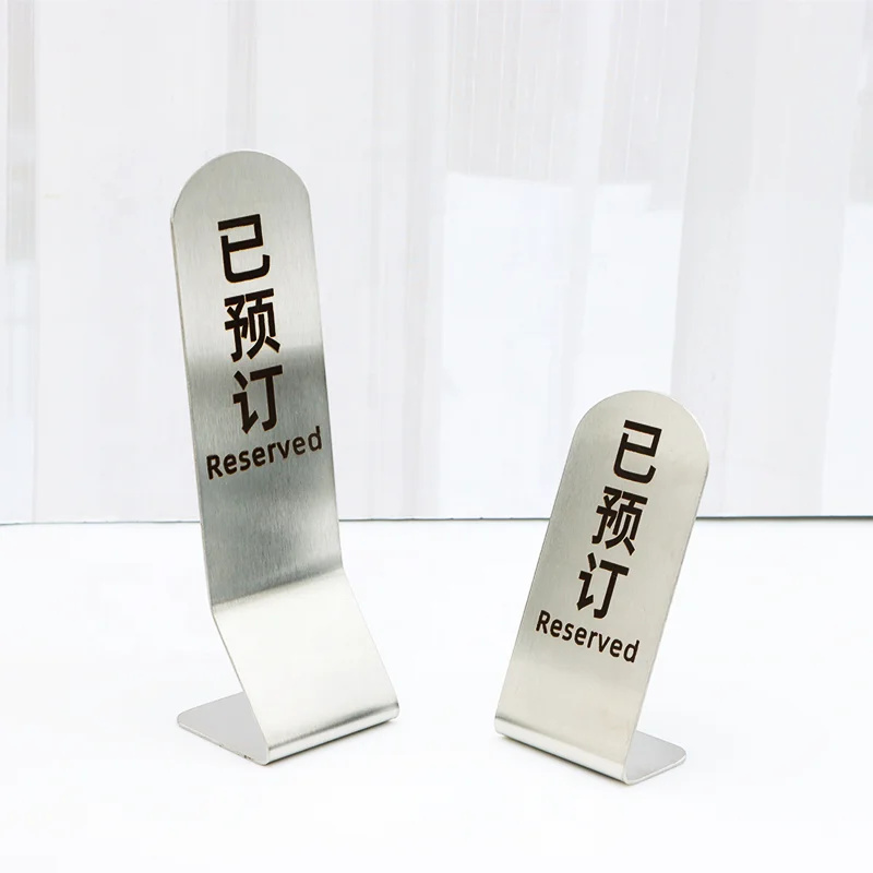 Hotel Accessories Custom Stainless Steel Menu Holder Restaurant Table Number Stand