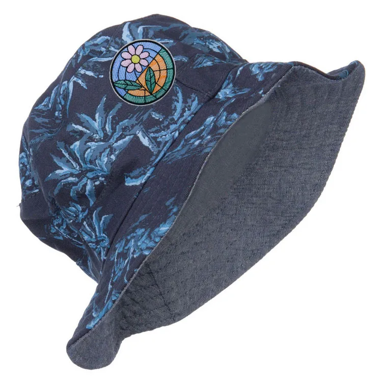 Wholesale Oem Factory Custom Your Logo Pattern All Over Print Fisherman Sun Shade Beach Cap Bucket Hat