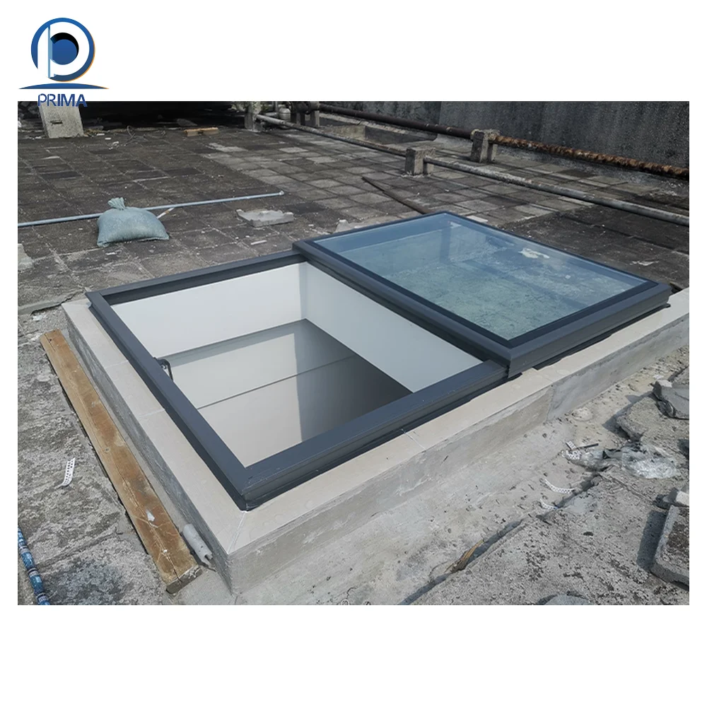 Prima Good Quality Skylight Roof Window Automatic Skylight Motor Glass Roof Skylight