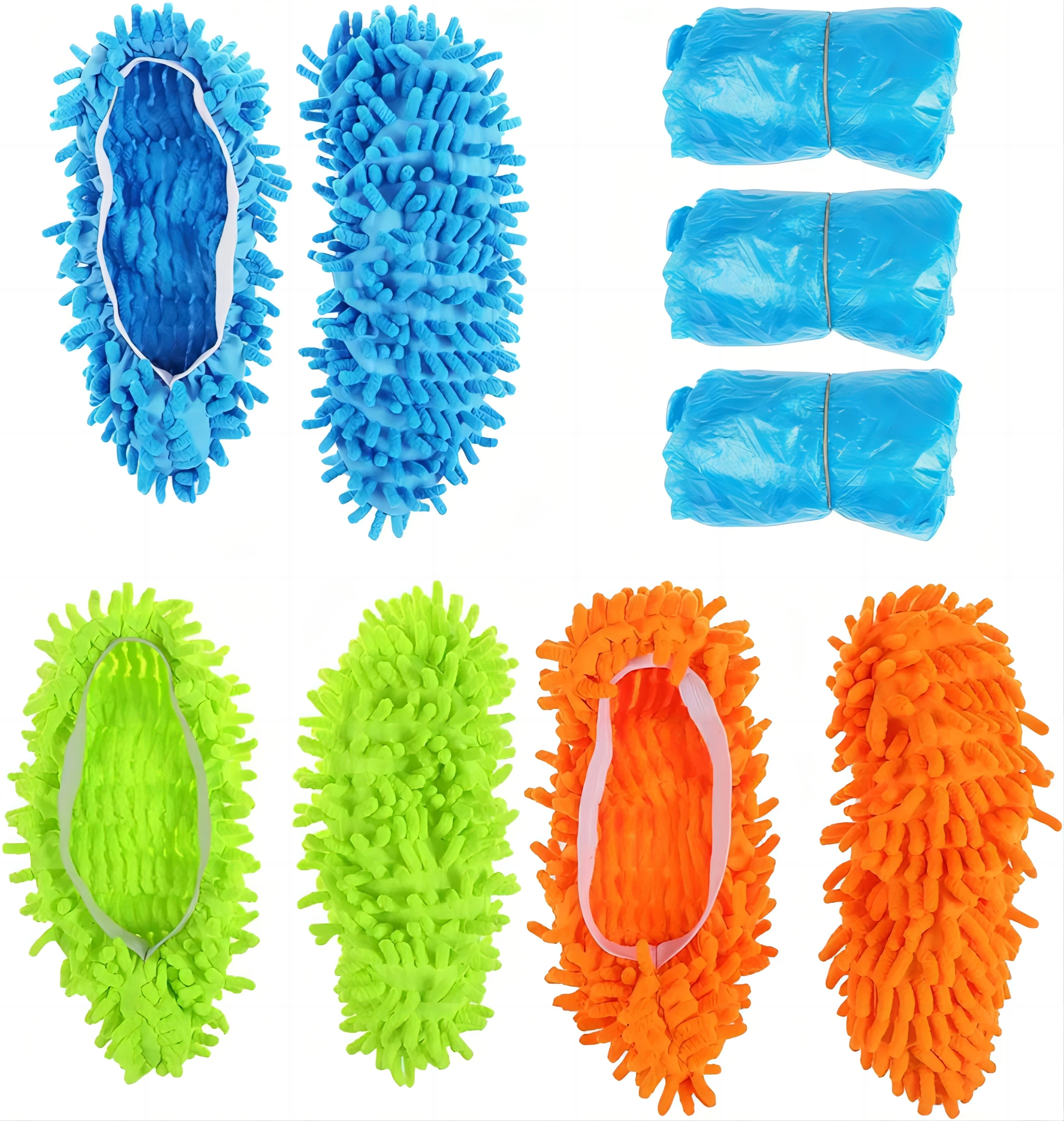 Microfiber Mop Shoes Cleaning Floor Shoes Chenille Home Cloth Cleaning Slippers  Cover Reusable Overshoes Mop Slippers